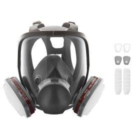 Respirator Mask, Reusable Respirator Full Face Gas Cover with Filters, Organic Vapor Mask and Dust-proof Face Cover, for Painting, Polishing, Wel