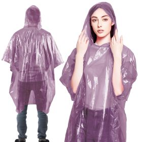 Disposable Adult Rain Poncho - Pink, Hooded, Polyethylene 0.02mm, Bulk Pack of 200