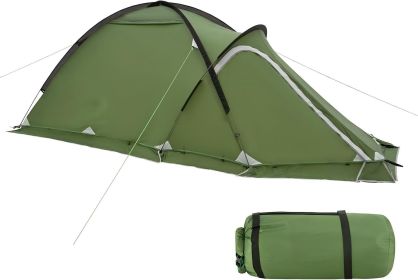 4 Season Mountaineering Tent for 2 Person - Alpine-Ready Waterproof Shelter, Extreme Weather Rated (Color: Green)