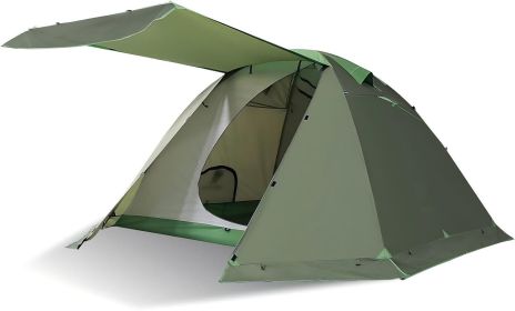 4-Person 4-Season Waterproof Camping Tent (Color: Green)