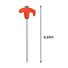 Screw in Tent Stakes orange 10pack (size: 12in.)